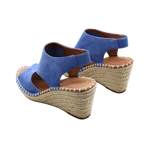 Gentle Souls Women's Sandals DENIM - Denim Blue Cody Leather Wedge Sandal - Picture 7 of 8